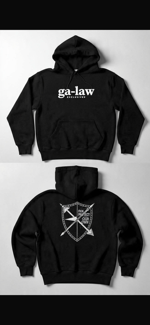Ga-Law Exclusives Heritage hoodies -Black